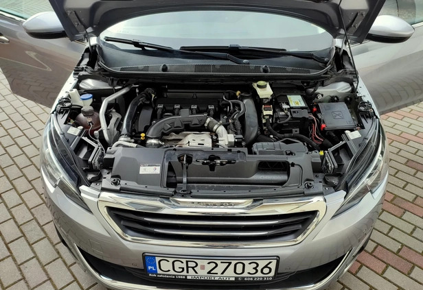 Peugeot 308 cena 37899 przebieg: 147194, rok produkcji 2014 z Gąbin małe 781